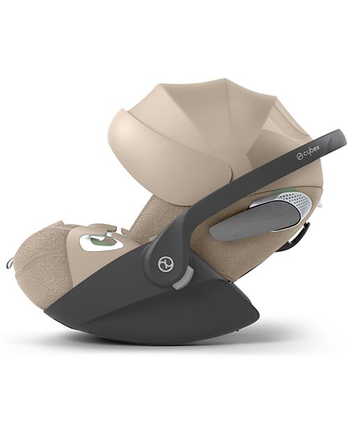 Cybex Cloud T I-Size Plus Car Seat - Cozy Beige - Breathable 3D Mesh Fabric - from Birth to 24 Months Car Seats Group 0+/1