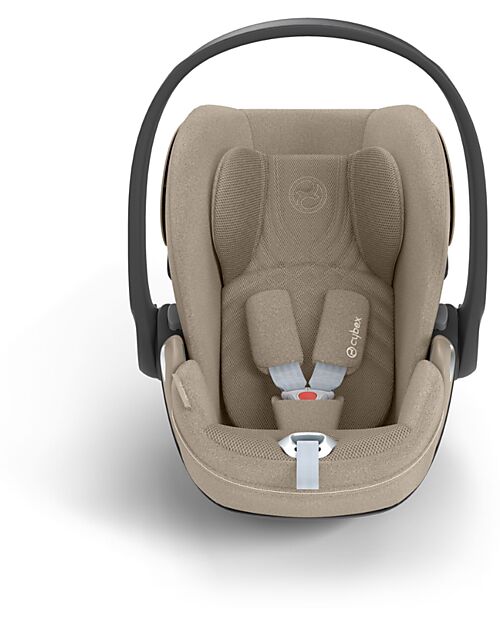 Cybex Cloud T I-Size Plus Car Seat - Cozy Beige - Breathable 3D Mesh Fabric - from Birth to 24 Months Car Seats Group 0+/1