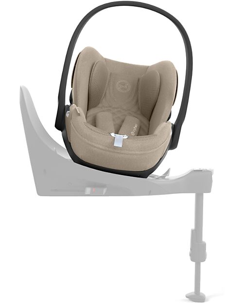 Cybex Cloud T I-Size Plus Car Seat - Cozy Beige - Breathable 3D Mesh Fabric - from Birth to 24 Months Car Seats Group 0+/1