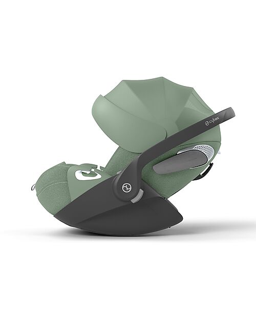 Cybex Cloud T I-Size Plus Car Seat - Leaf Green - Breathable 3D Mesh Fabric - from Birth to 24 Months Car Seats Group 0+/1