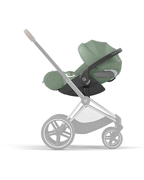 Cybex Cloud T I-Size Plus Car Seat - Leaf Green - Breathable 3D Mesh Fabric - from Birth to 24 Months Car Seats Group 0+/1