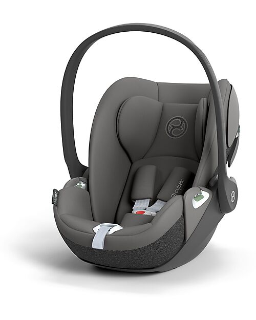 Cybex Cloud T I-Size Plus Car Seat - Mirage Grey - Breathable 3D Mesh Fabric - from Birth to 24 Months Car Seats Group 0+/1