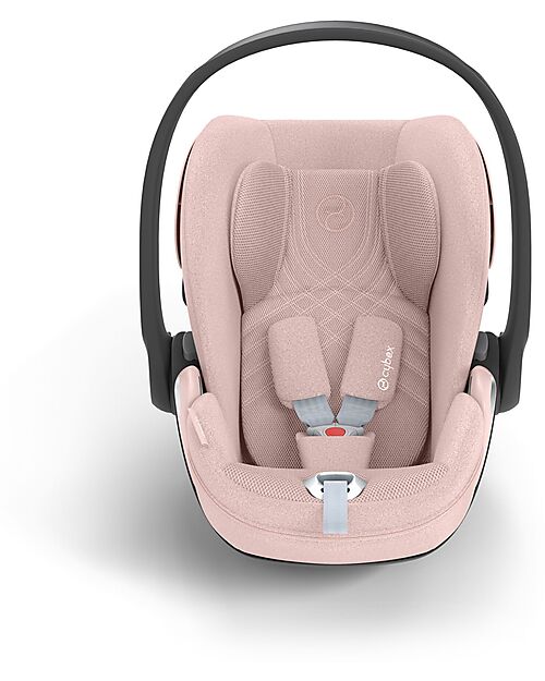 Cybex Cloud T I-Size Plus Car Seat - Peach Pink - Breathable 3D Mesh Fabric - from Birth to 24 Months Car Seats Group 0+/1