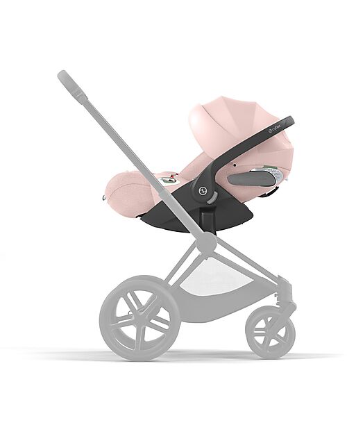 Cybex Cloud T I-Size Plus Car Seat - Peach Pink - Breathable 3D Mesh Fabric - from Birth to 24 Months Car Seats Group 0+/1