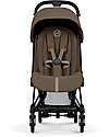 Cybex Coya Stroller Coconut Brown - Matt Black Frame - Lightweight and Ultra-Compact Foot Board