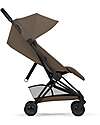 Cybex Coya Stroller Coconut Brown - Matt Black Frame - Lightweight and Ultra-Compact Foot Board