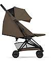 Cybex Coya Stroller Coconut Brown - Matt Black Frame - Lightweight and Ultra-Compact Foot Board
