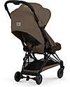 Cybex Coya Stroller Coconut Brown - Matt Black Frame - Lightweight and Ultra-Compact Foot Board