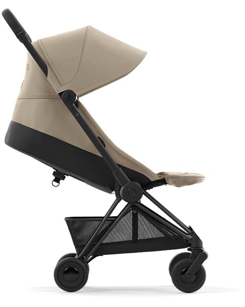 Cybex Coya Stroller - Cozy Beige Matt Black Frame - Light and Ultra-Compact from Birth to 4 Years Lights Strollers