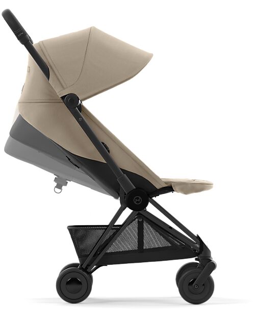 Cybex Coya Stroller - Cozy Beige Matt Black Frame - Light and Ultra-Compact from Birth to 4 Years Lights Strollers