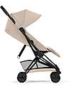 Cybex Coya Stroller Cozy Beige - Matt Black Frame - Lightweight and Ultra-Compact Foot Board