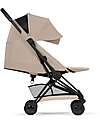 Cybex Coya Stroller Cozy Beige - Matt Black Frame - Lightweight and Ultra-Compact Foot Board