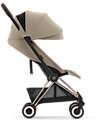 Cybex Coya Stroller - Cozy Beige Rosegold Frame - Light and Ultra-Compact from Birth to 4 Years Lights Strollers