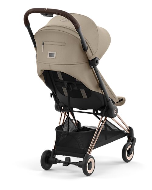 Cybex Coya Stroller - Cozy Beige Rosegold Frame - Light and Ultra-Compact from Birth to 4 Years Lights Strollers