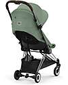 Cybex Coya Stroller - Leaf Green Chrome Frame - Light and Ultra-Compact from Birth to 4 Years Lights Strollers