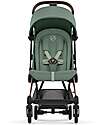 Cybex Coya Stroller - Leaf Green Rosegold Frame - Light and Ultra-Compact from Birth to 4 Years Lights Strollers