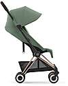 Cybex Coya Stroller - Leaf Green Rosegold Frame - Light and Ultra-Compact from Birth to 4 Years Lights Strollers