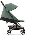 Cybex Coya Stroller - Leaf Green Rosegold Frame - Light and Ultra-Compact from Birth to 4 Years Lights Strollers