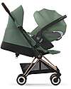 Cybex Coya Stroller - Leaf Green Rosegold Frame - Light and Ultra-Compact from Birth to 4 Years Lights Strollers
