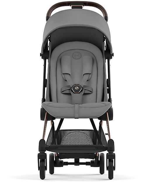 Cybex Coya Stroller - Mirage Grey Rosegold Frame - Light and Ultra-Compact from Birth to 4 Years Lights Strollers