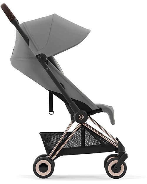 Cybex Coya Stroller - Mirage Grey Rosegold Frame - Light and Ultra-Compact from Birth to 4 Years Lights Strollers