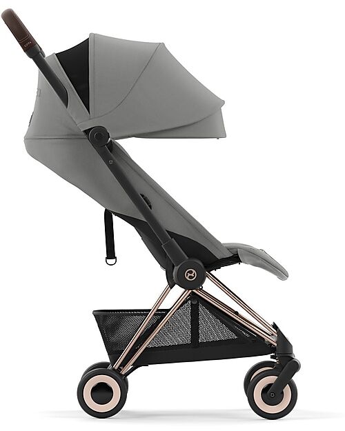 Cybex Coya Stroller - Mirage Grey Rosegold Frame - Light and Ultra-Compact from Birth to 4 Years Lights Strollers