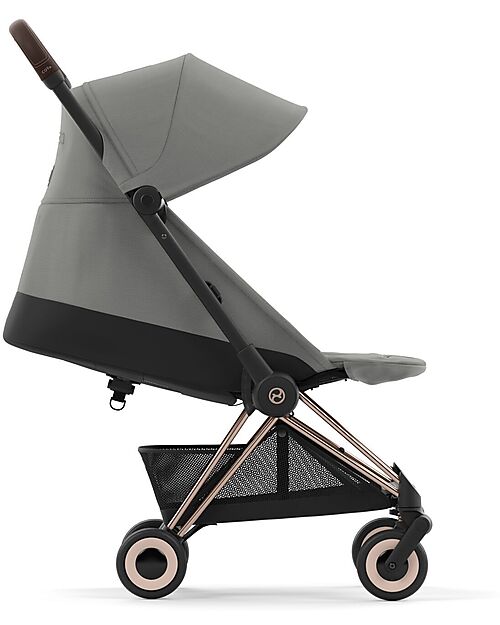 Cybex Coya Stroller - Mirage Grey Rosegold Frame - Light and Ultra-Compact from Birth to 4 Years Lights Strollers