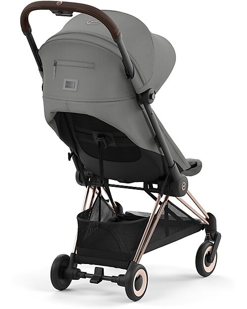 Cybex Coya Stroller - Mirage Grey Rosegold Frame - Light and Ultra-Compact from Birth to 4 Years Lights Strollers