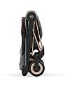 Cybex Coya Stroller - Mirage Grey Rosegold Frame - Light and Ultra-Compact from Birth to 4 Years Lights Strollers