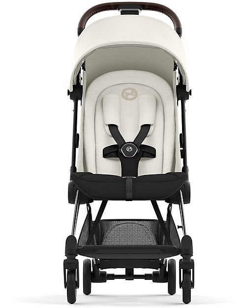 Cybex Coya Stroller - Off White Chrome Frame - Light and Ultra-Compact from Birth to 4 Years Lights Strollers
