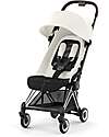 Cybex Coya Stroller - Off White Chrome Frame - Light and Ultra-Compact from Birth to 4 Years Lights Strollers