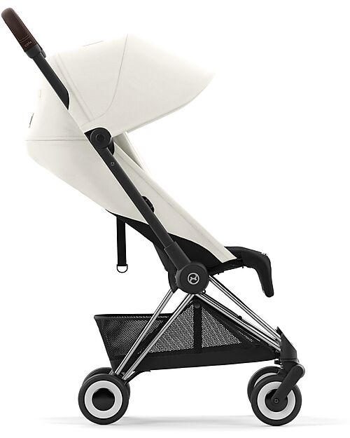 Cybex Coya Stroller - Off White Chrome Frame - Light and Ultra-Compact from Birth to 4 Years Lights Strollers