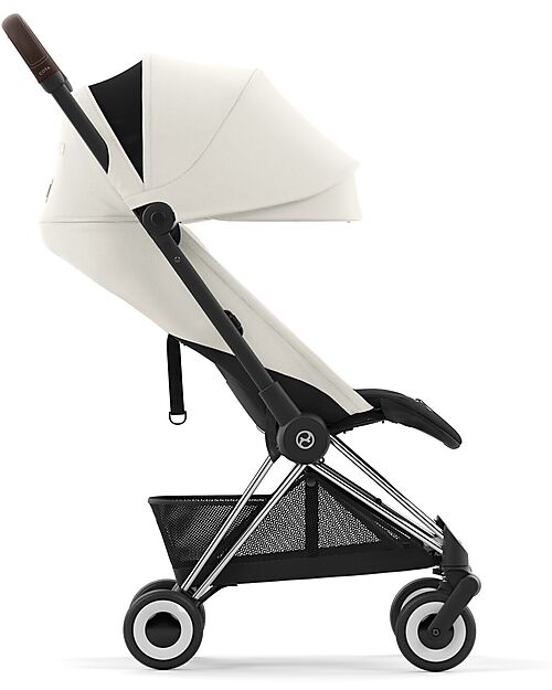 Cybex Coya Stroller - Off White Chrome Frame - Light and Ultra-Compact from Birth to 4 Years Lights Strollers