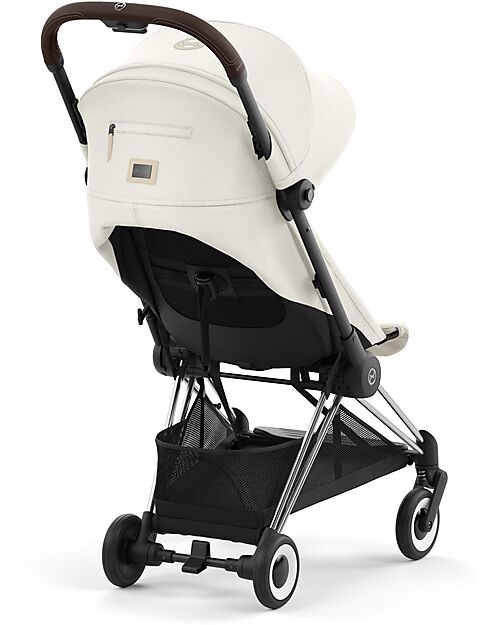 Cybex Coya Stroller - Off White Chrome Frame - Light and Ultra-Compact from Birth to 4 Years Lights Strollers