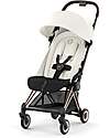 Cybex Coya Stroller - Off White Rosegold Frame - Light and Ultra-Compact from Birth to 4 Years Lights Strollers