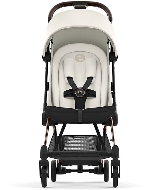Cybex Coya Stroller - Off White Rosegold Frame - Light and Ultra-Compact from Birth to 4 Years Lights Strollers