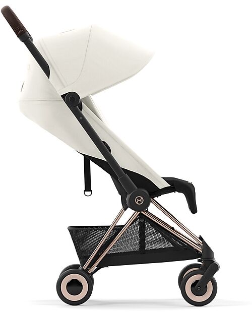 Cybex Coya Stroller - Off White Rosegold Frame - Light and Ultra-Compact from Birth to 4 Years Lights Strollers