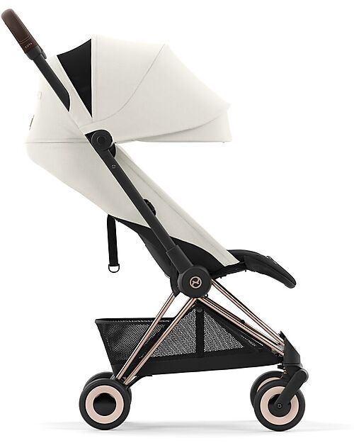 Cybex Coya Stroller - Off White Rosegold Frame - Light and Ultra-Compact from Birth to 4 Years Lights Strollers