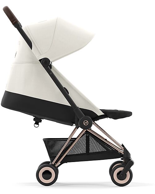 Cybex Coya Stroller - Off White Rosegold Frame - Light and Ultra-Compact from Birth to 4 Years Lights Strollers