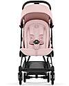 Cybex Coya Stroller - Peach Pink Chrome Frame - Light and Ultra-Compact from Birth to 4 Years Lights Strollers