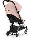 Cybex Coya Stroller - Peach Pink Chrome Frame - Light and Ultra-Compact from Birth to 4 Years Lights Strollers