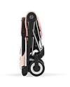 Cybex Coya Stroller - Peach Pink Chrome Frame - Light and Ultra-Compact from Birth to 4 Years Lights Strollers