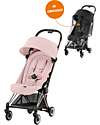 Cybex Coya Stroller - Peach Pink Rose Gold Frame - Light and Ultra-Compact + Raincover for free! Lights Strollers