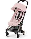 Cybex Coya Stroller - Peach Pink Rosegold Frame - Light and Ultra-Compact from Birth to 4 Years Lights Strollers