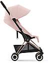 Cybex Coya Stroller - Peach Pink Rosegold Frame - Light and Ultra-Compact from Birth to 4 Years Lights Strollers