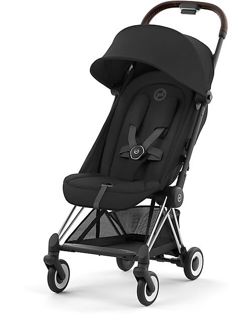 Cybex Coya Stroller - Sepia Black Chrome Frame - Light and Ultra-Compact from Birth to 4 Years Lights Strollers