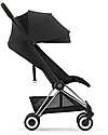 Cybex Coya Stroller - Sepia Black Chrome Frame - Light and Ultra-Compact from Birth to 4 Years Lights Strollers