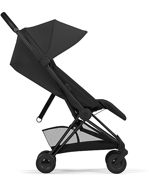 Cybex Coya Stroller Sepia Black - Matt Black Frame - Lightweight and Ultra-Compact Foot Board