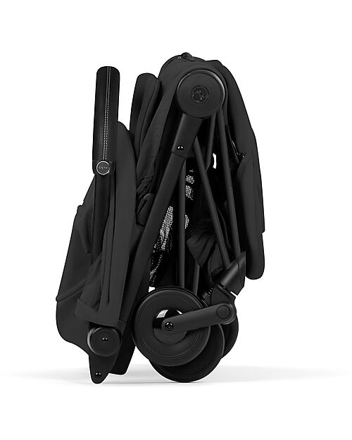 Cybex Coya Stroller Sepia Black - Matt Black Frame - Lightweight and Ultra-Compact Foot Board