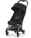 Cybex Coya Stroller - Sepia Black Rosegold Frame - Light and Ultra-Compact from Birth to 4 Years Lights Strollers